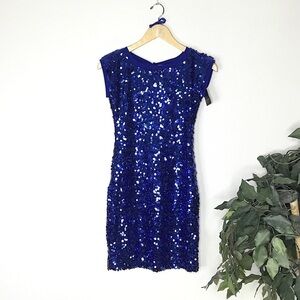 NWT BlaqueMarket Blue Sequin Dress